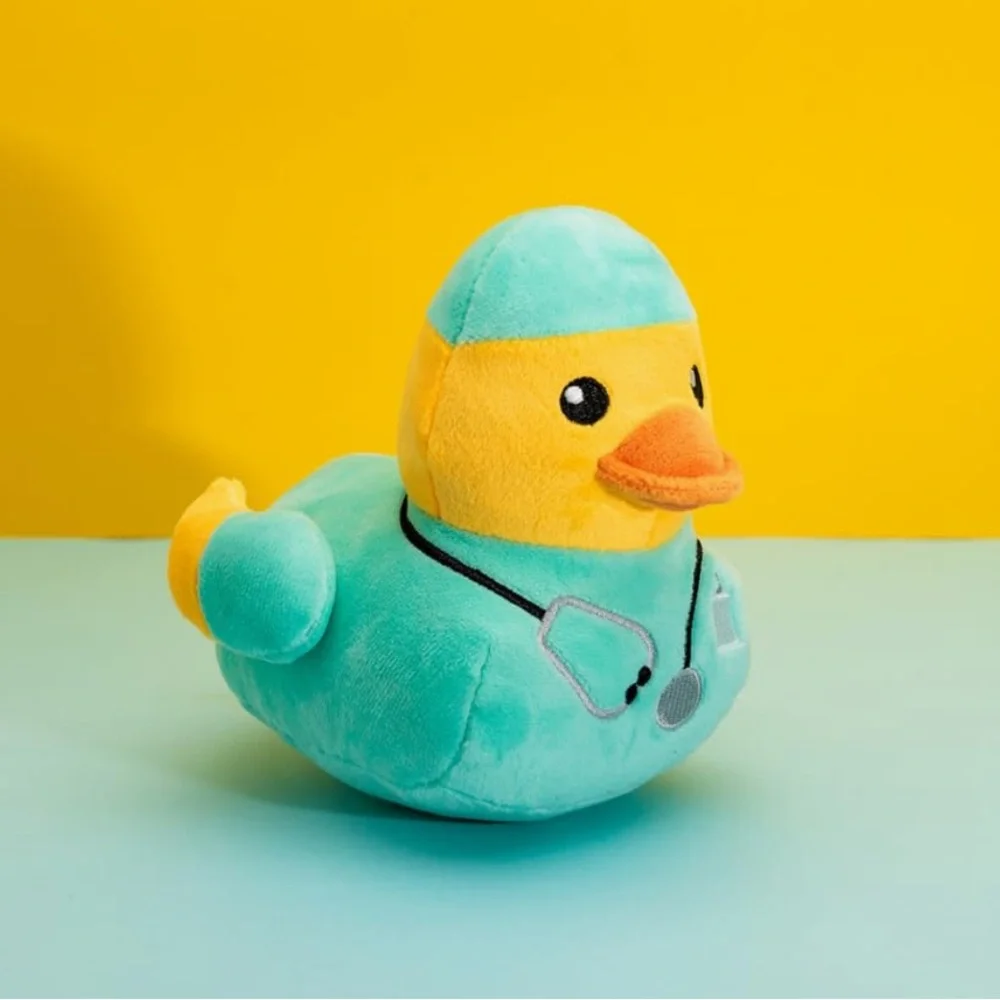 🆕 FuzzYard Plush Doctor Duck Dog Toy